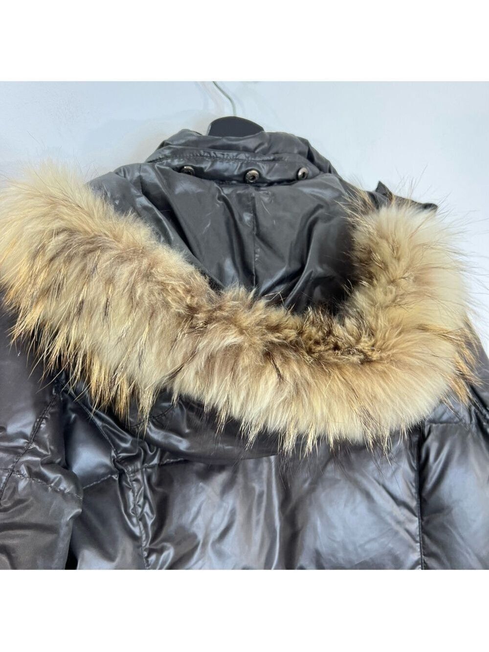 PAJAR Montreal grey green fur trim down parka winter coat M - Picture 5 of 15